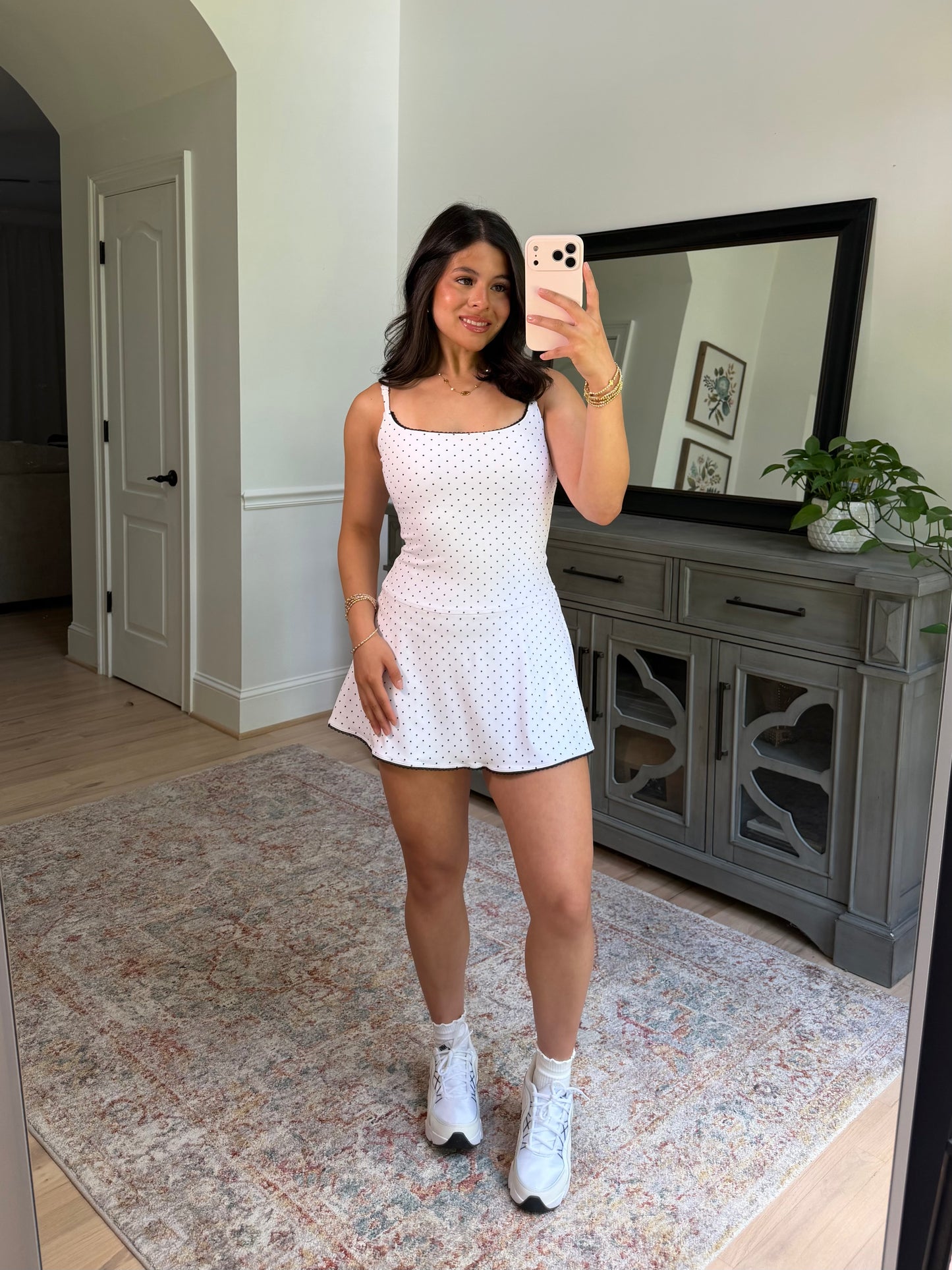 Polka Dot Active Romper Dress