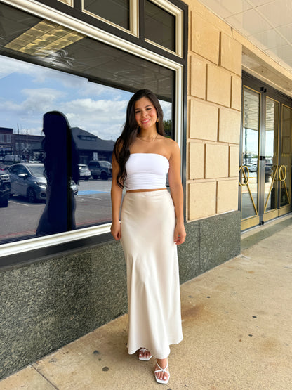 White Soft Tube Top