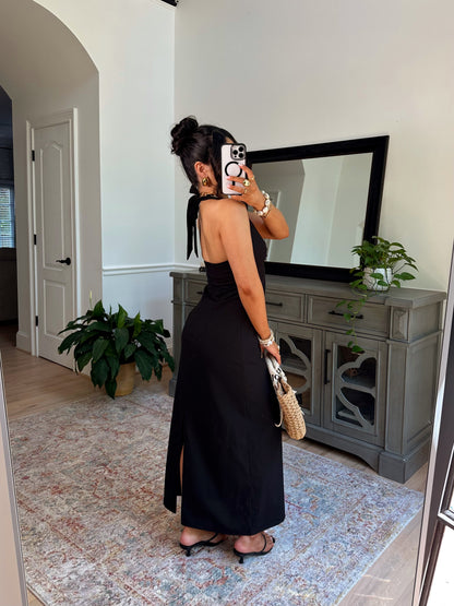 Island Muse Beaded Halter Dress