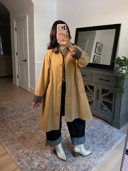 Oxford Tan Plaid Coat