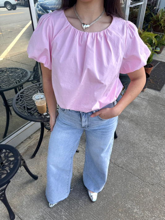 Light Pink Bubble Top
