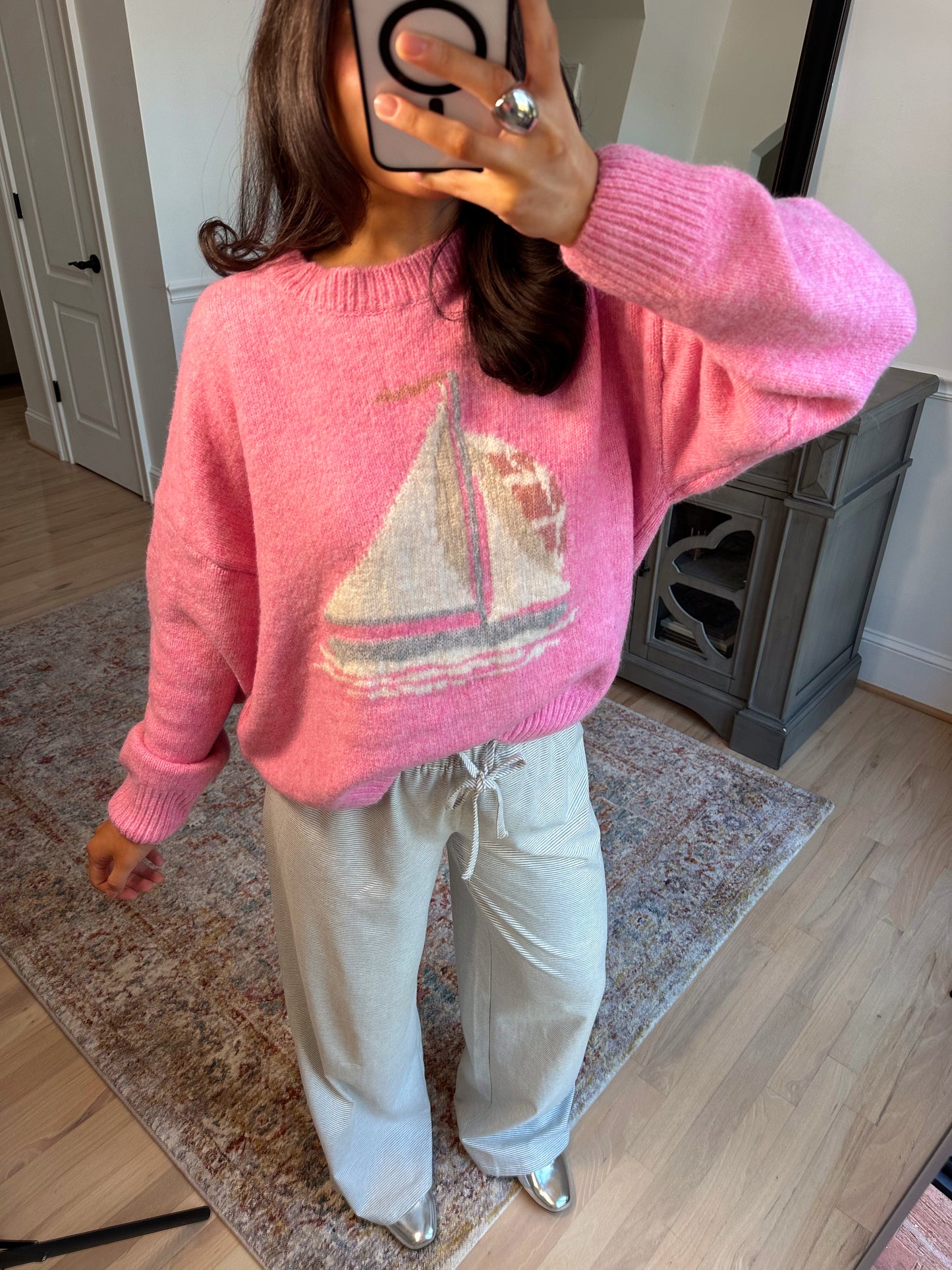 Blush Sail Club Sweater