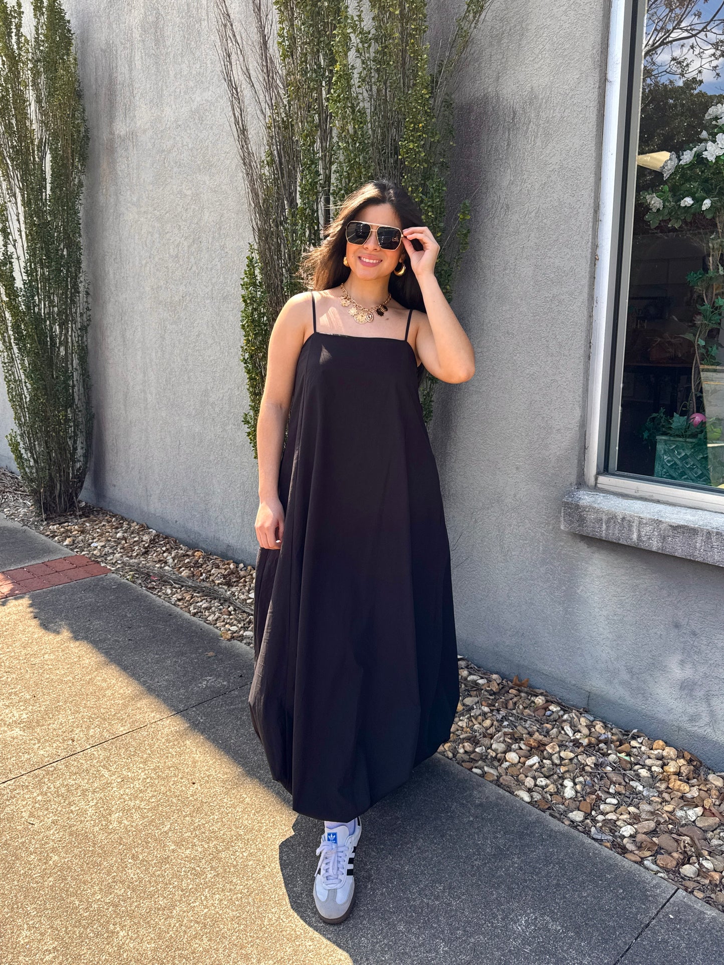 Black Bubble Maxi Dress