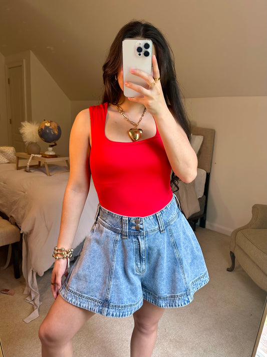 Red Tank Bodysuit