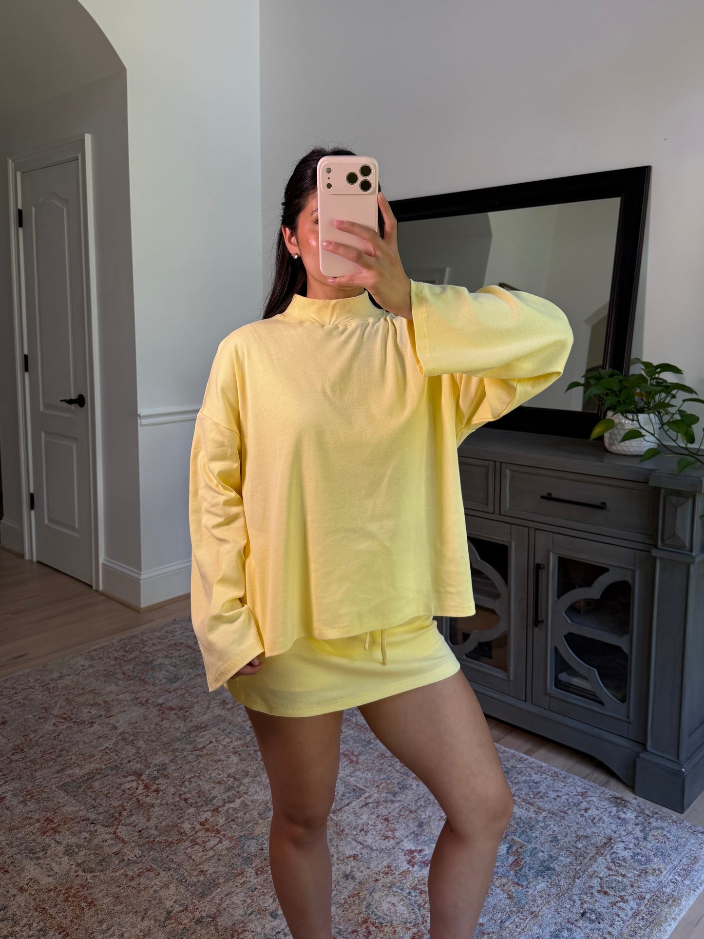 Maple Yellow Mockneck & Skort Set