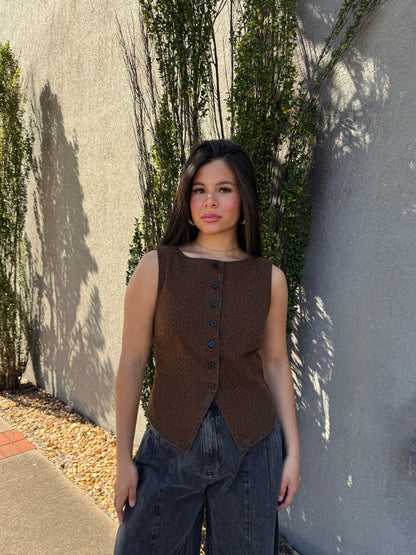 Cheetah Print Vest