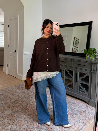 Hot Chocolate Brown Cardigan