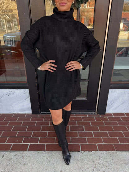 The Fifth Avenue Black Knit Dress