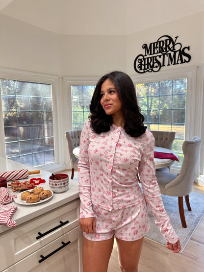 Pink Girly Christmas Pajamas