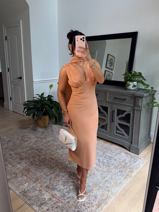 Josephine Scarf Midi Dress