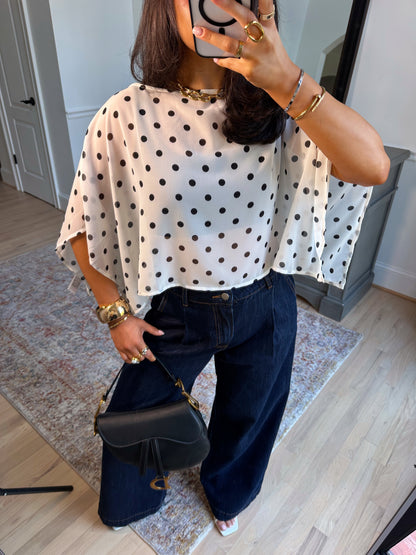 Celine Polka Dot Sheer Poncho