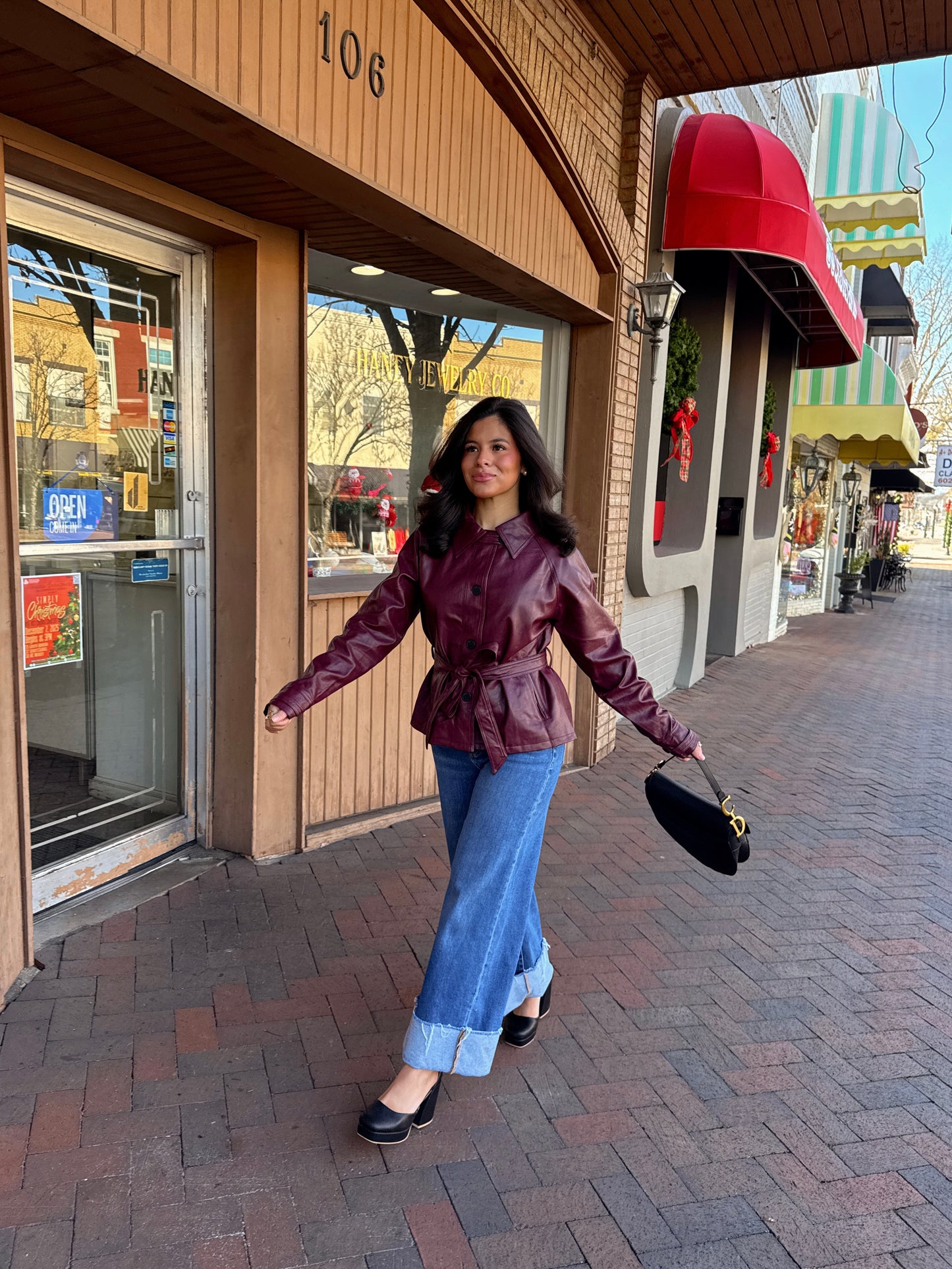 The Verona Burgundy Trench Coat