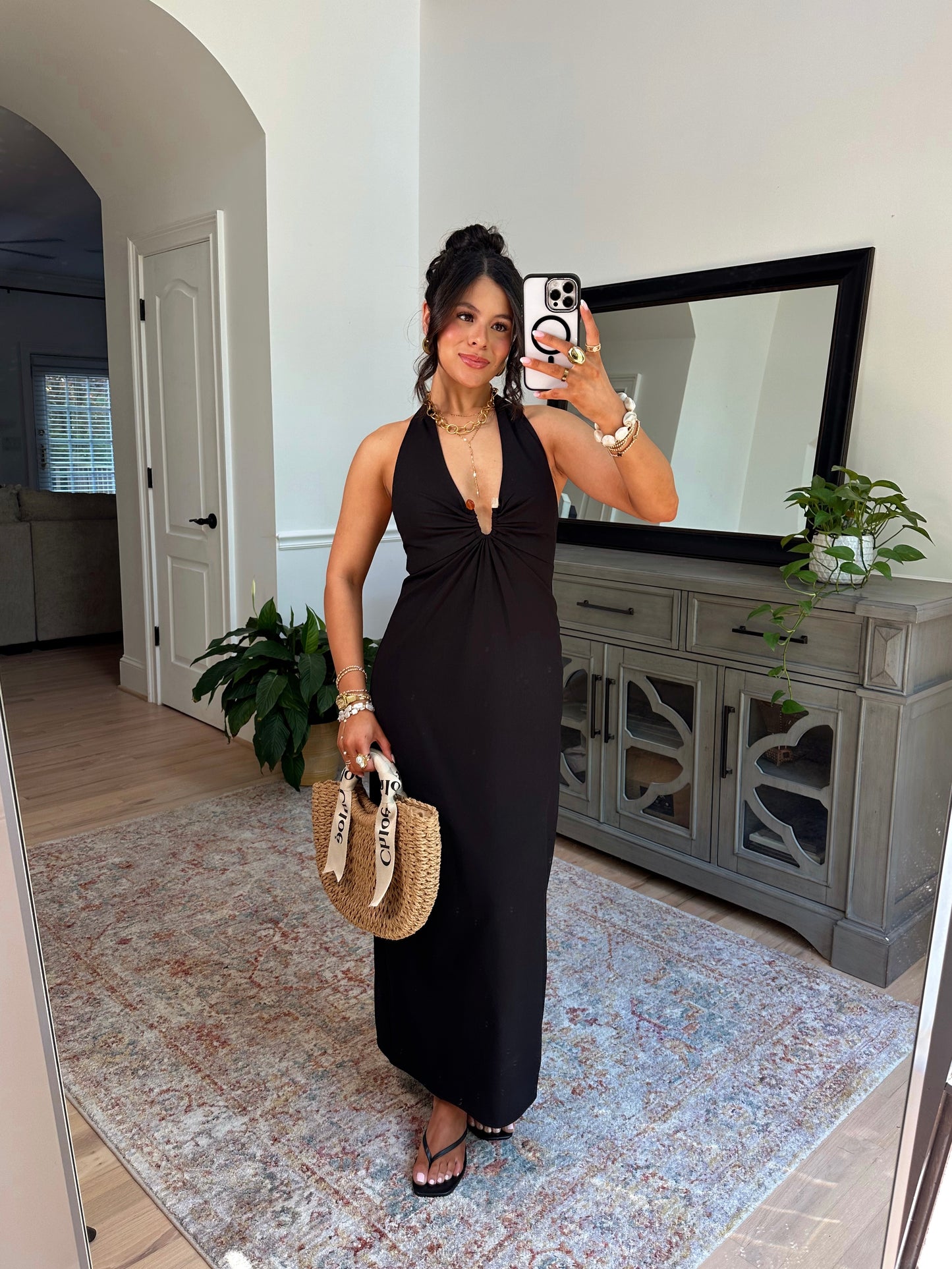 Island Muse Beaded Halter Dress