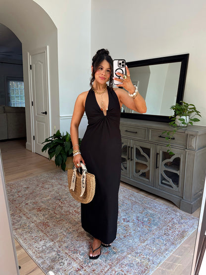 Island Muse Beaded Halter Dress