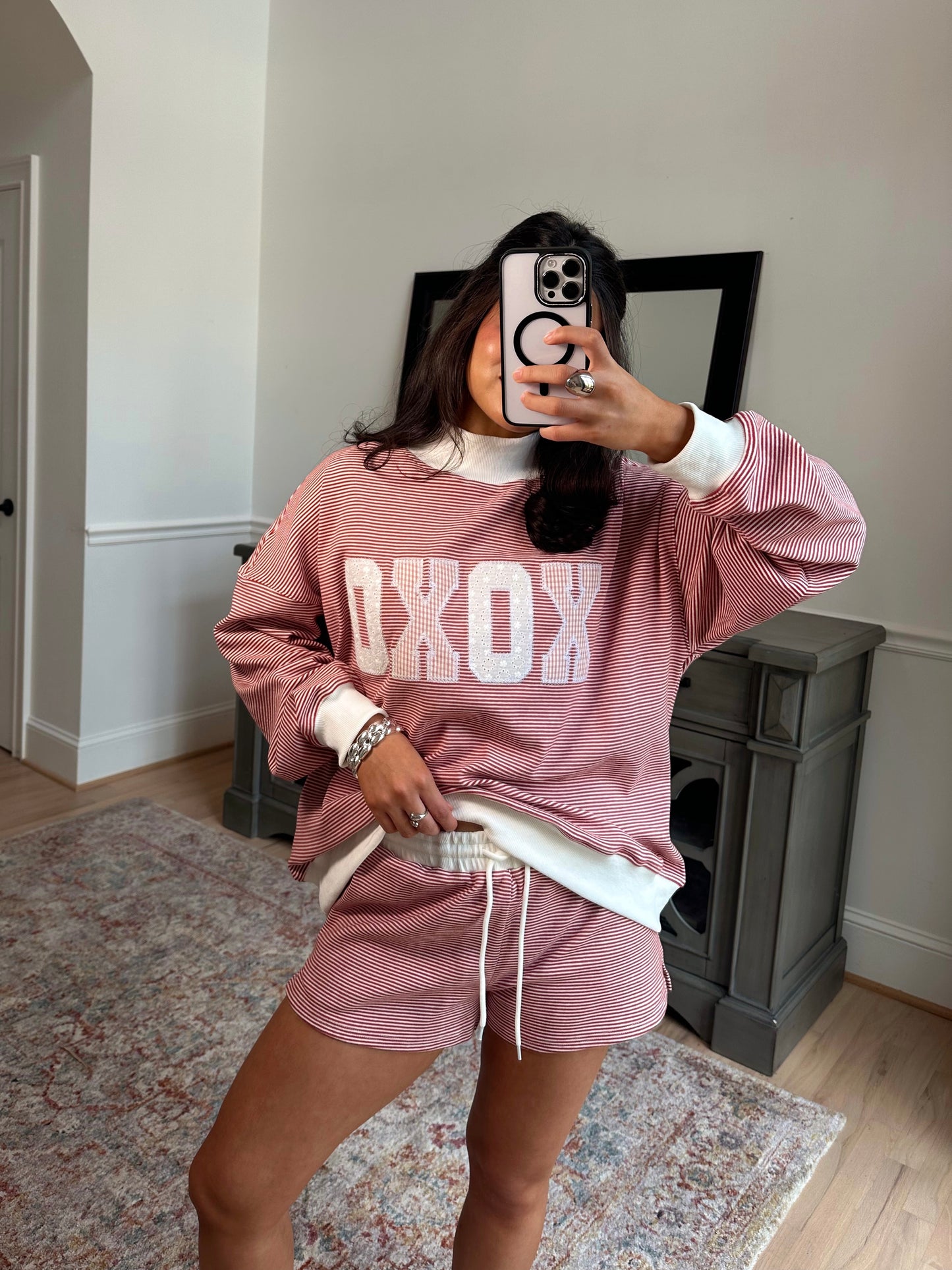 XOXO Mockneck Striped Set