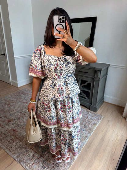 Camille Vintage Midi Dress