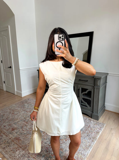 White Magnolia Pleated Dress