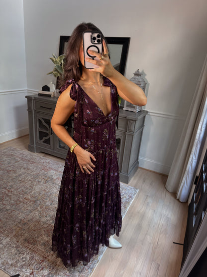 Enchanted Deep Purple Maxi Dress