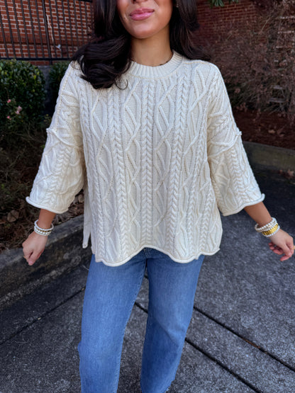 The Belmont Cable Knit Sweater