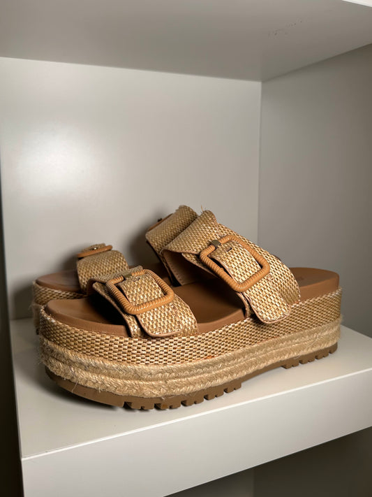 Tan Platform Sandals