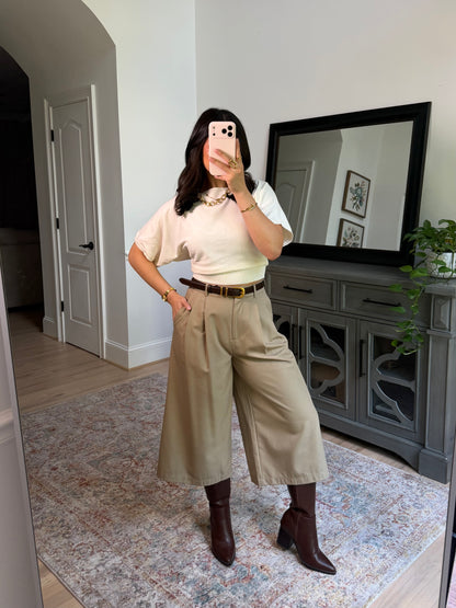 Hadley Khaki Capri Trousers