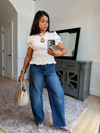 Cleo Mid-Rise Barrel Jeans