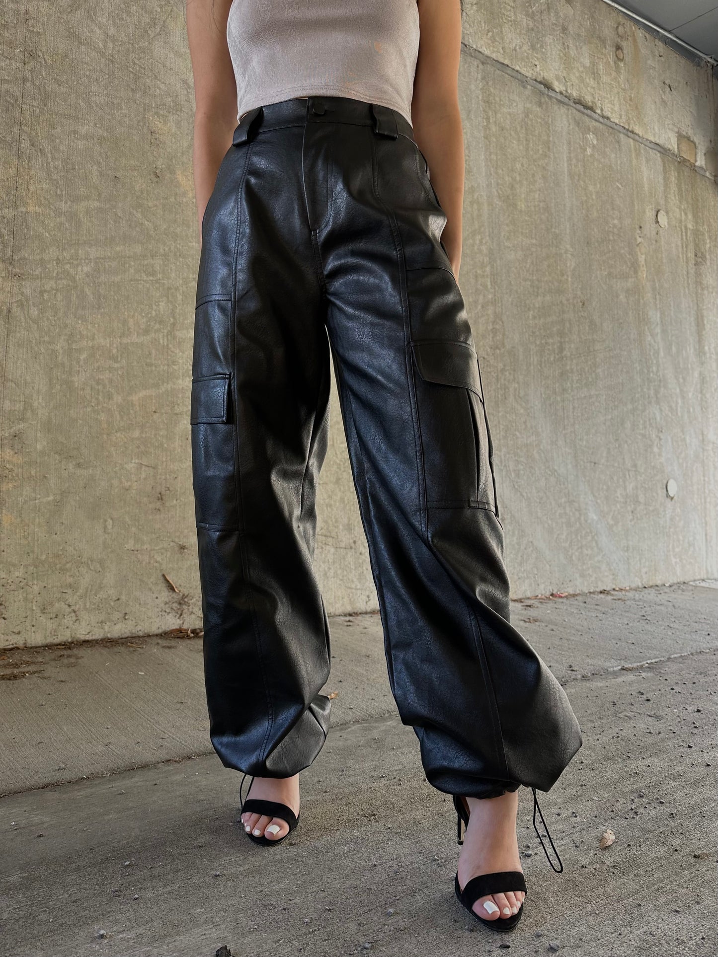 Signature Leather Cargo Pants