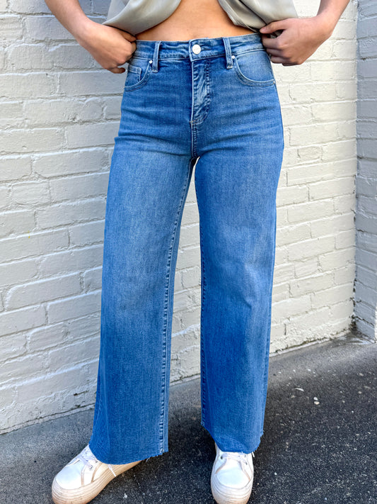 Medium Wash Straight Leg Jeans