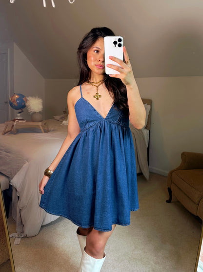 Denim Babydoll Dress