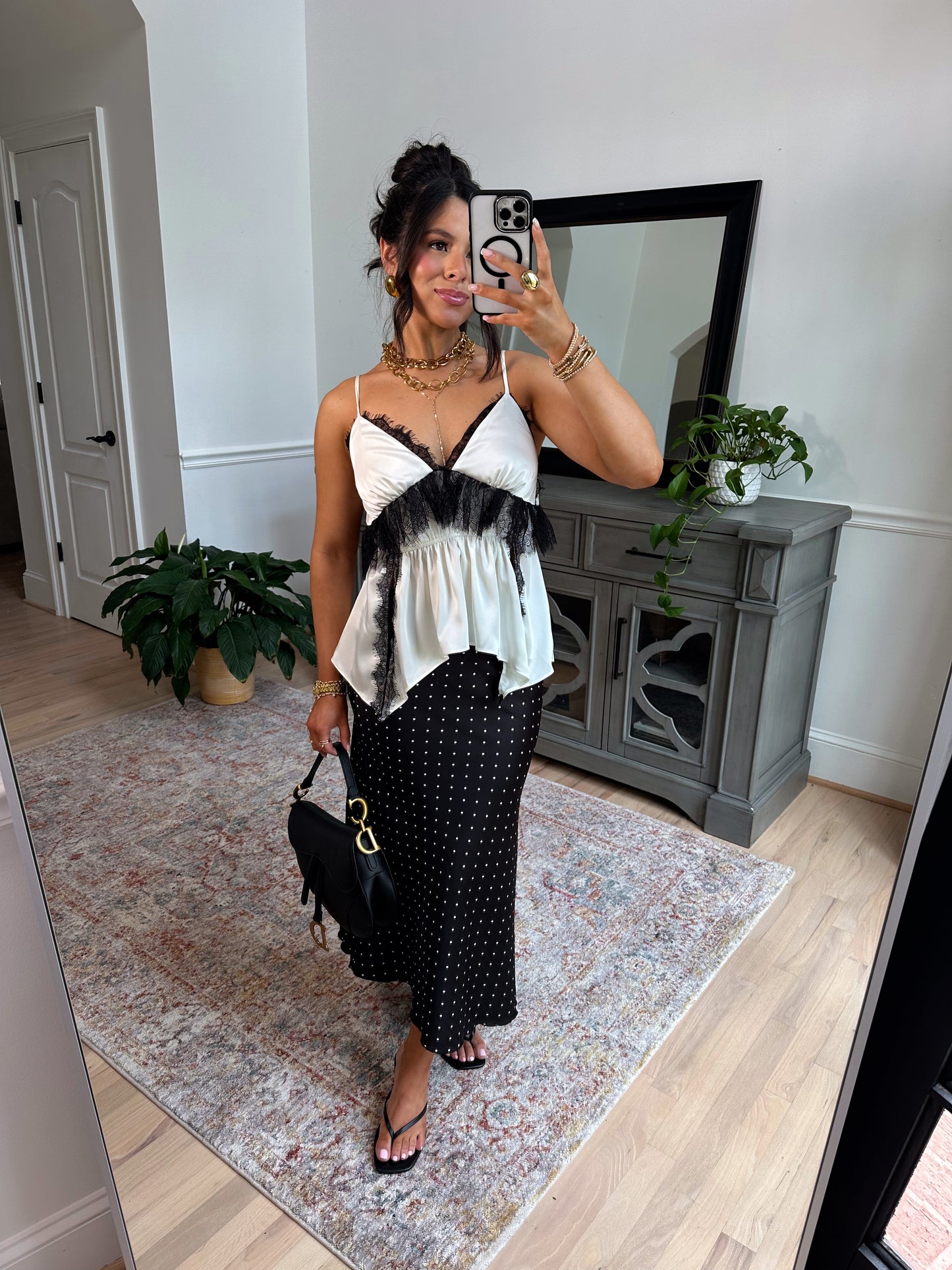 Soft Edge Satin Lace Top