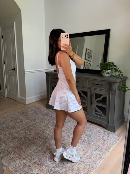 Polka Dot Active Romper Dress