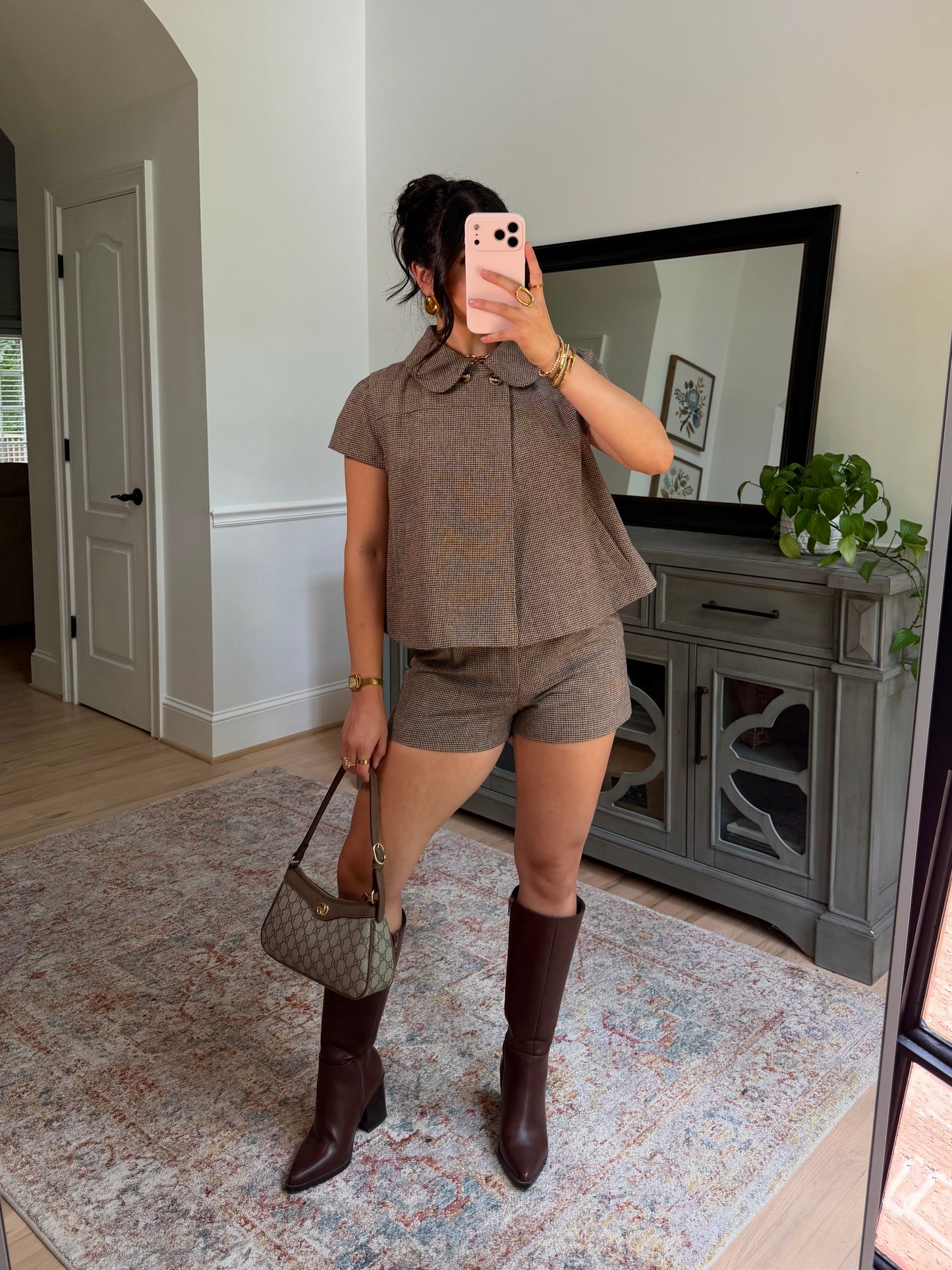 The Blair Houndstooth Shorts