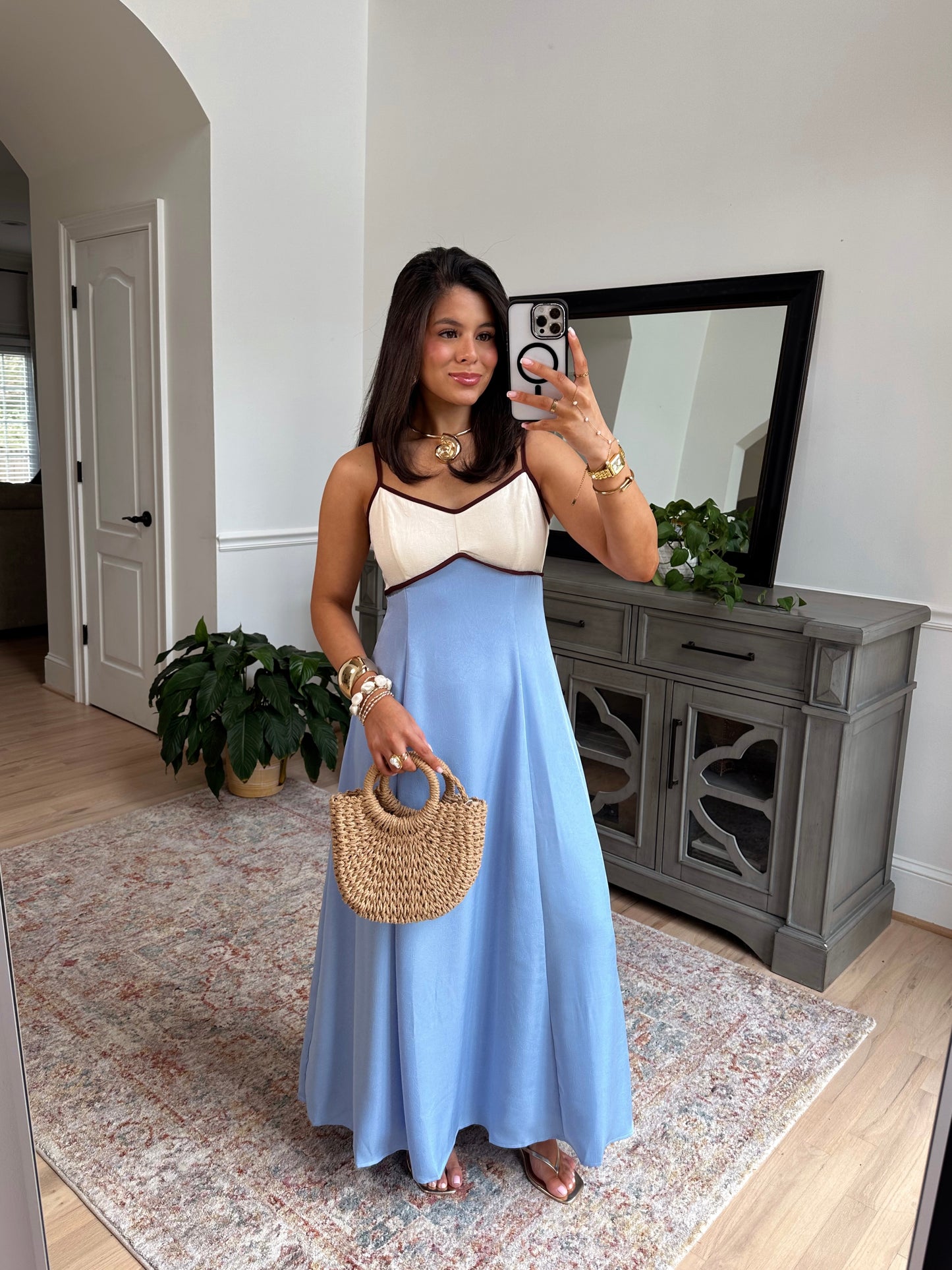 Santorini Breeze Midi Dress