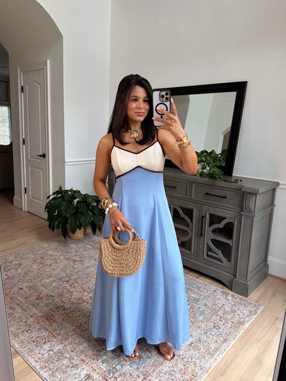 Santorini Breeze Midi Dress