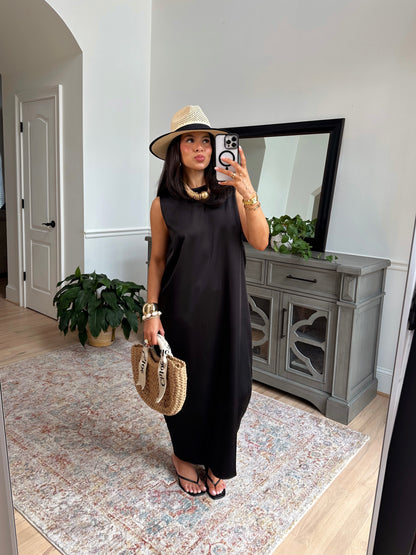 Midnight in Monaco Silk Dress