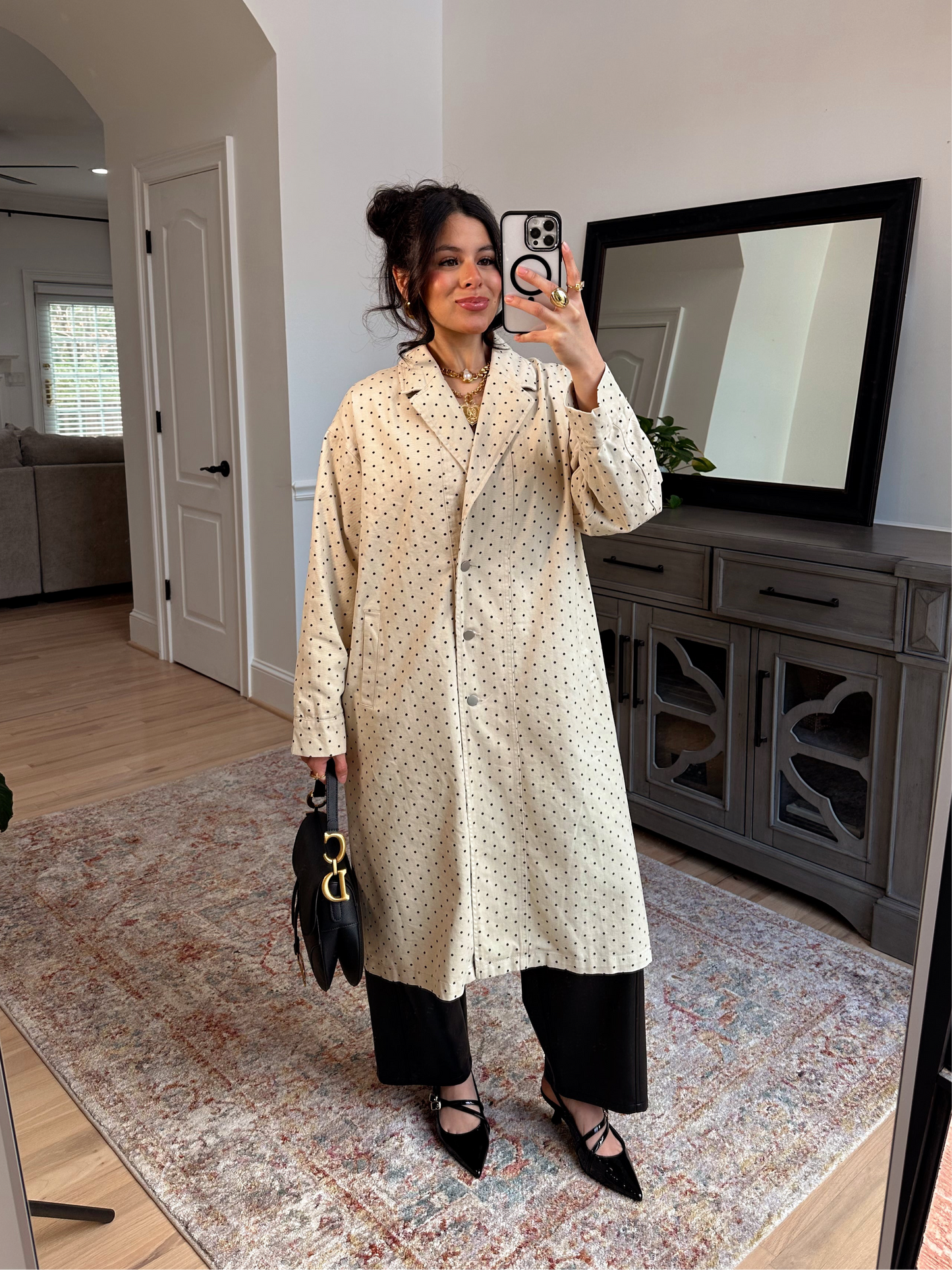 The Parisian Polka Dot Coat