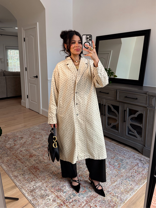 The Parisian Polka Dot Coat