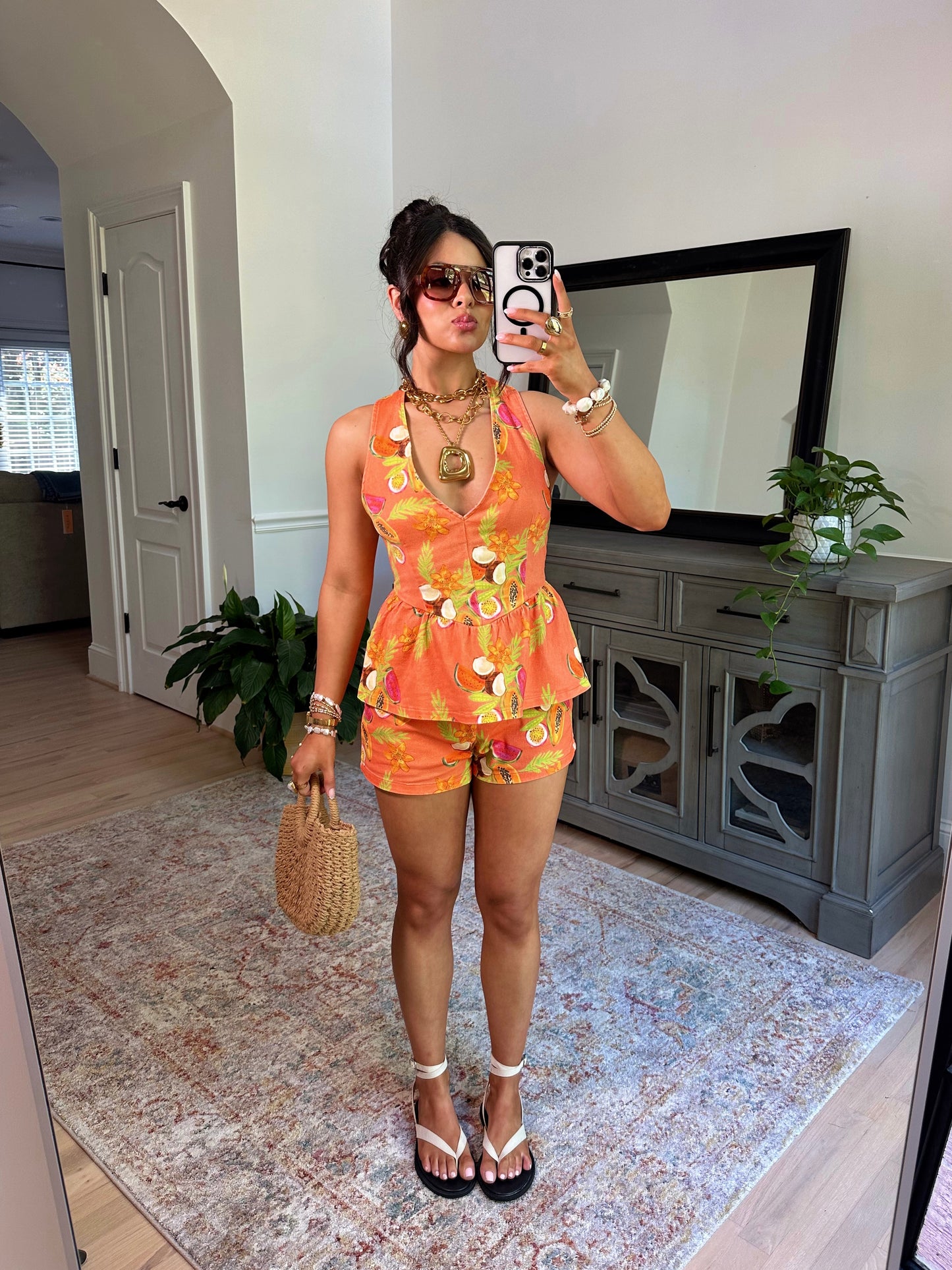 Tropical Fruit Paradise Halter Top