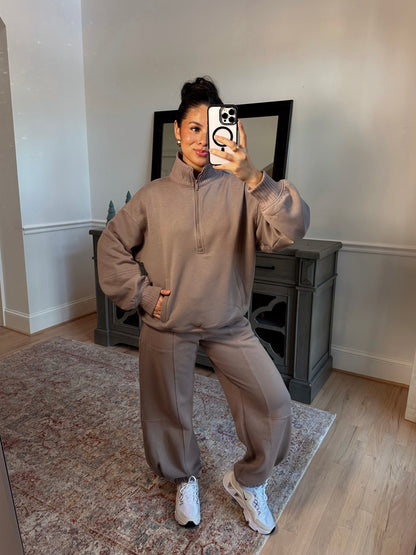 Stone Quarter Zip & Jogger Set