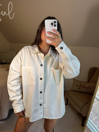 Cream Button-Up Jacket