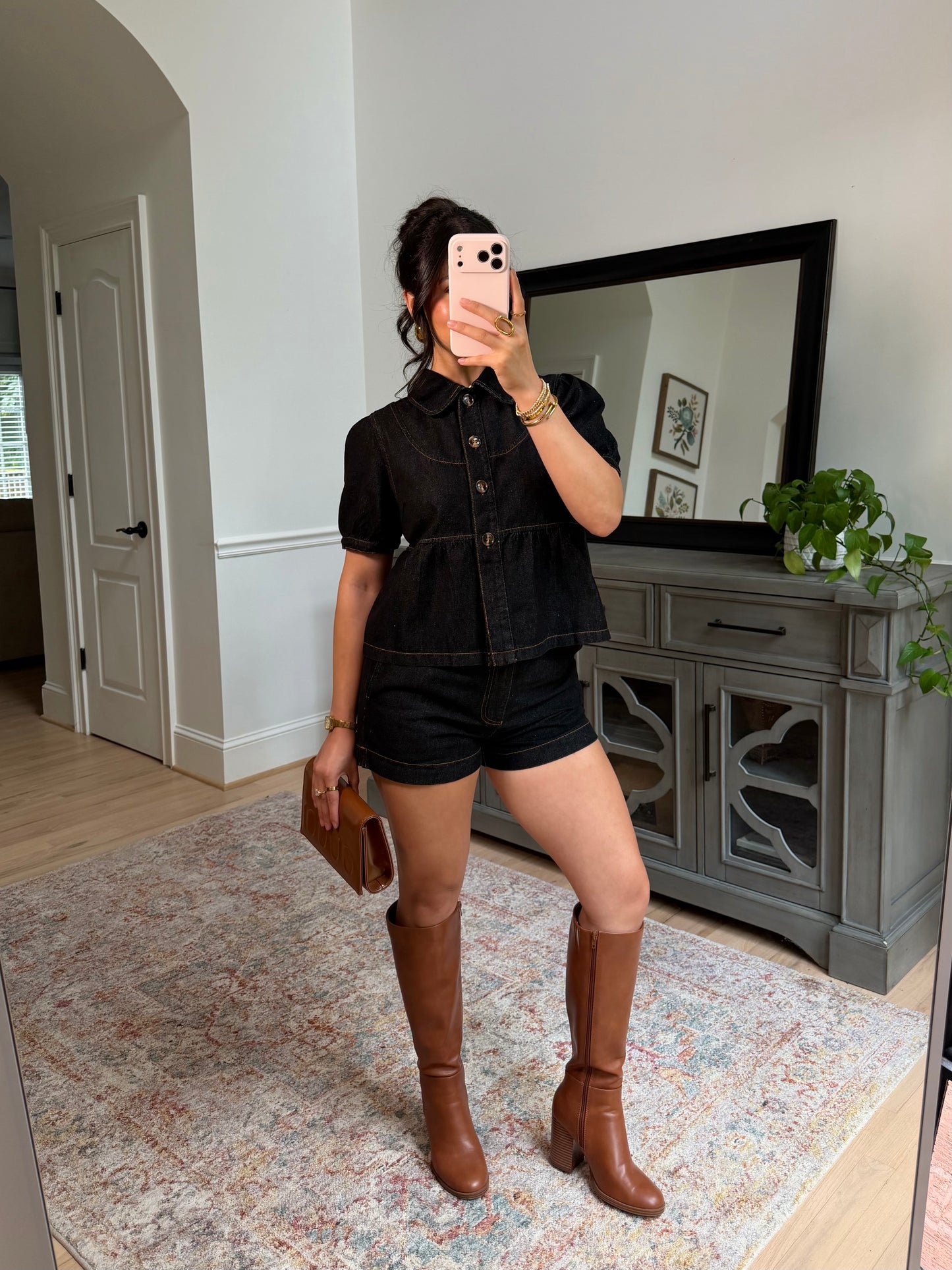 Kensington Black Denim Set