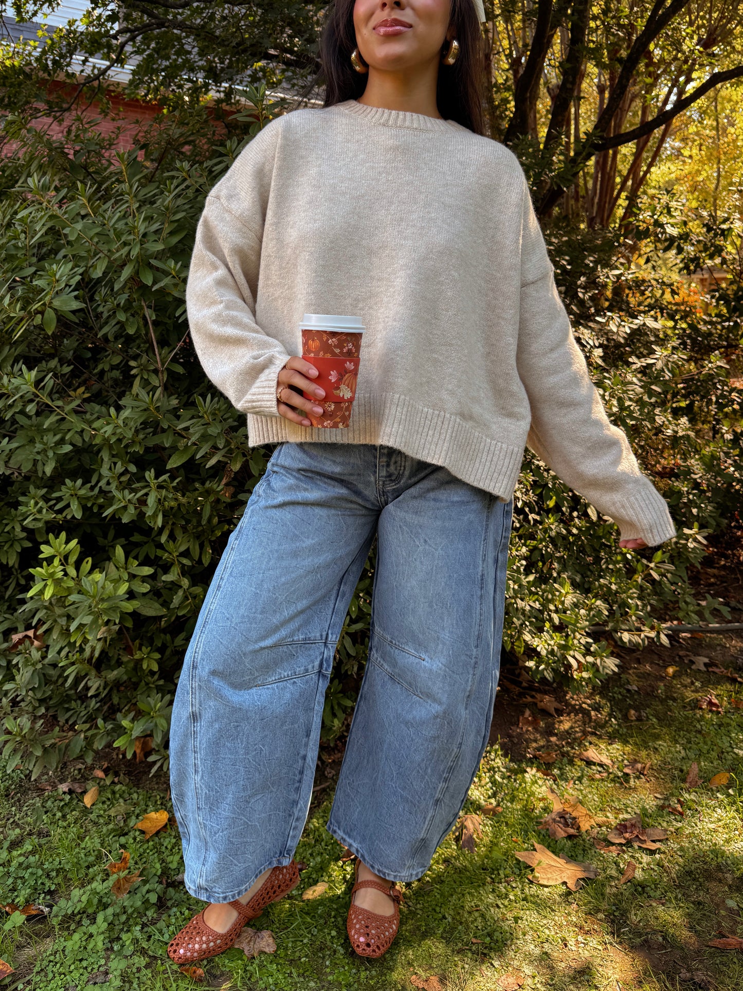 Crisp Evenings Bow Sweater