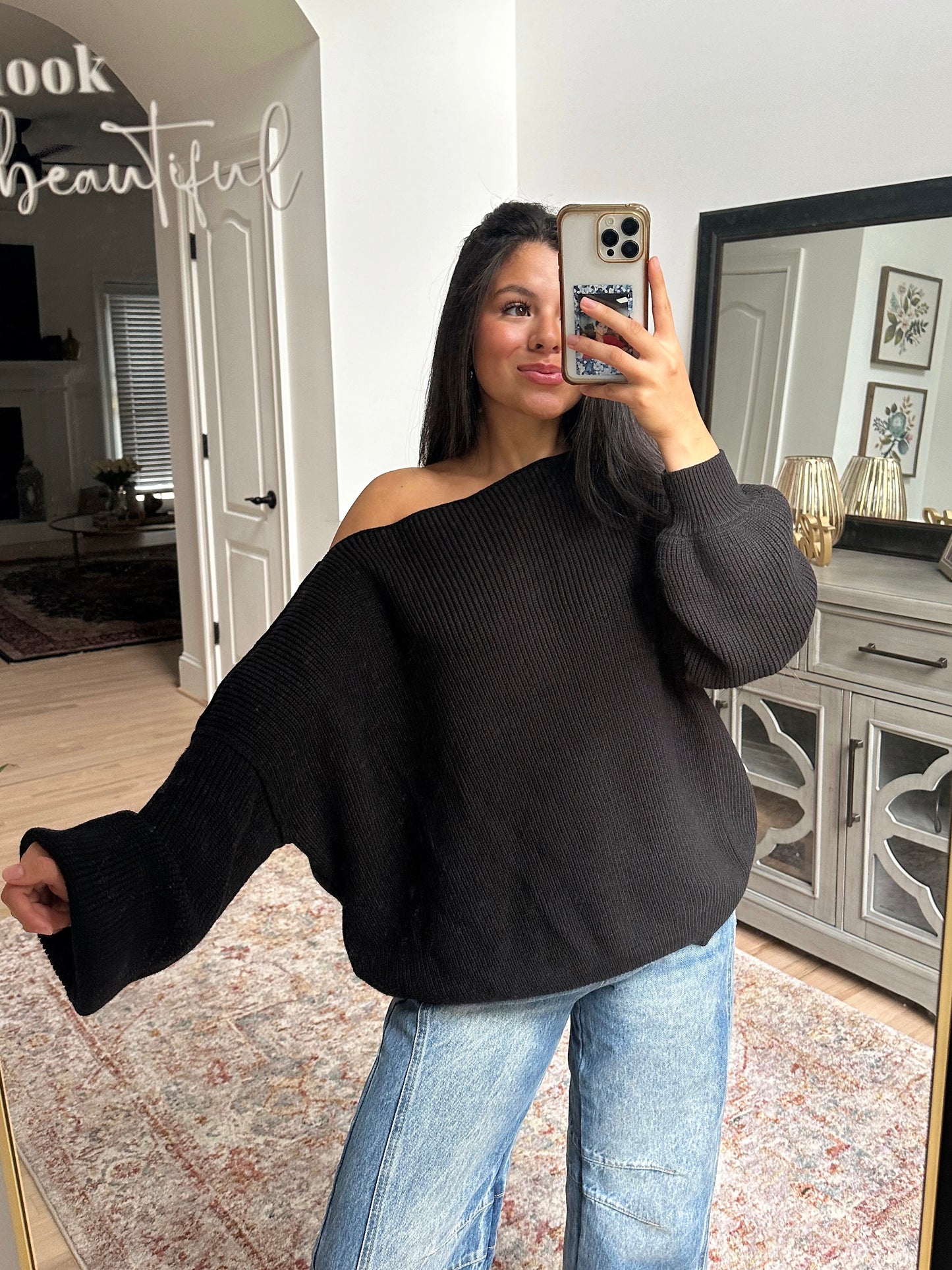 Black Slouchy Sweater