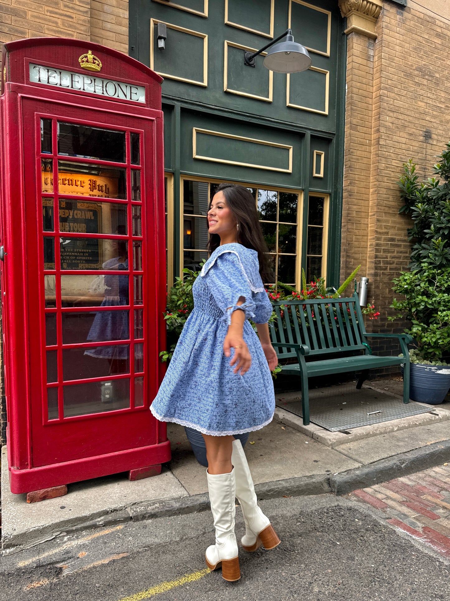 Baby Blue Peter Pan Collared Dress