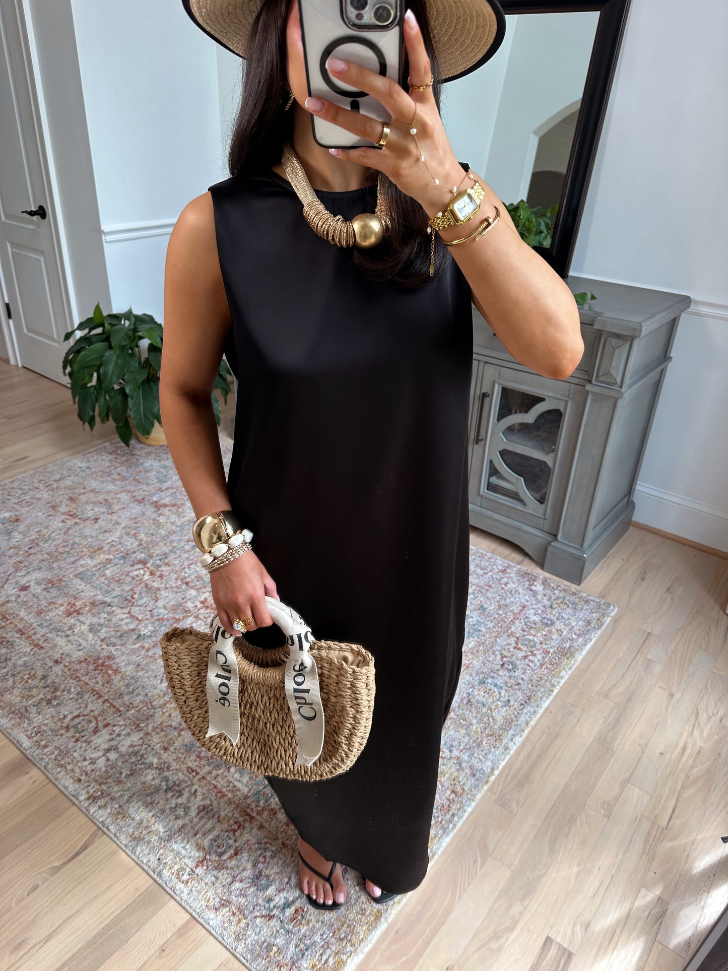 Midnight in Monaco Silk Dress