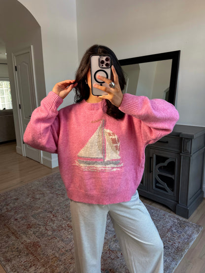 Blush Sail Club Sweater