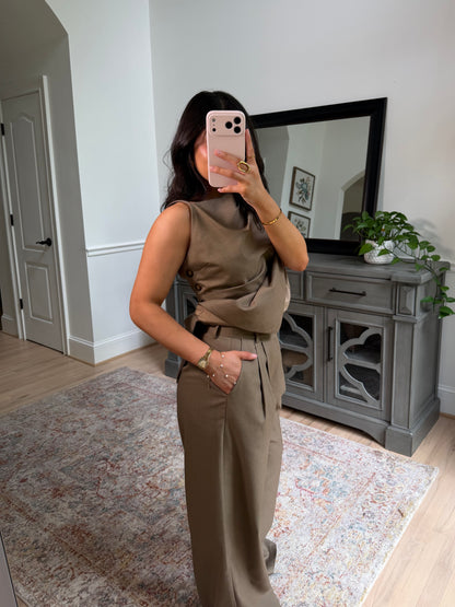The Chestnut Mocha Top & Pant Set
