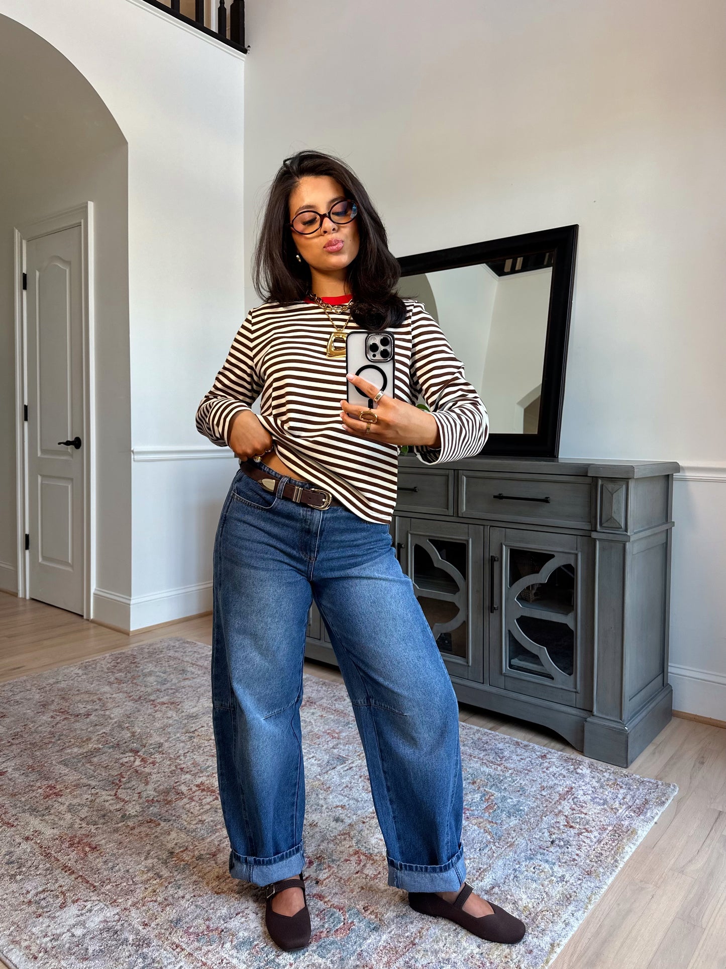 Cleo Mid-Rise Barrel Jeans