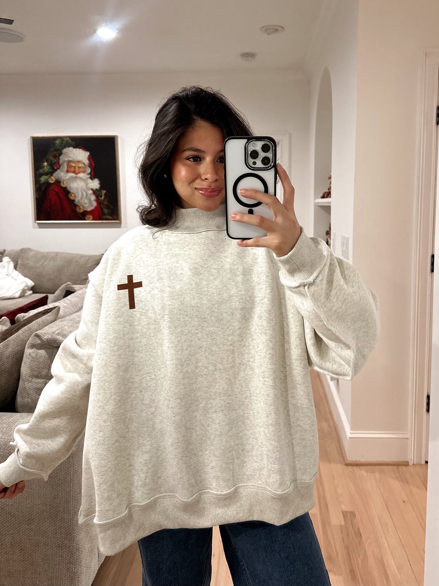 JESUS SAVES Reversible Mockneck