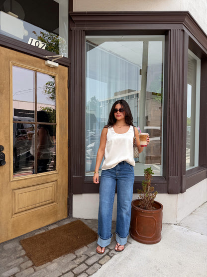 Signature Straight Leg Cuff Jeans